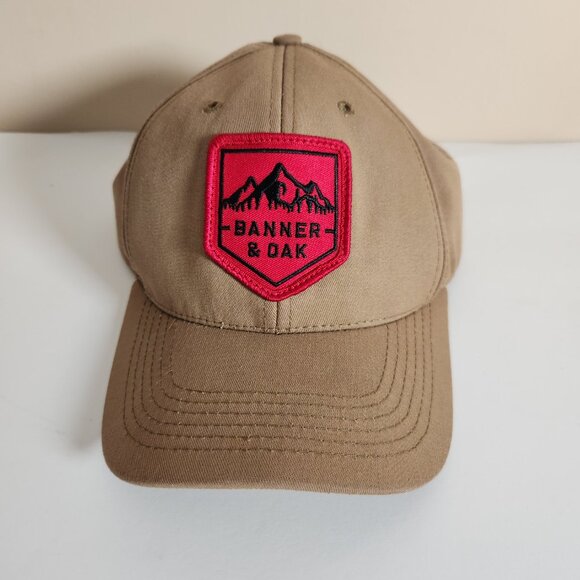 Banner & Oak Sierra Cap Tan Adjustable Snapback Hat Patch Outdoors USA Mountain - Picture 10 of 16